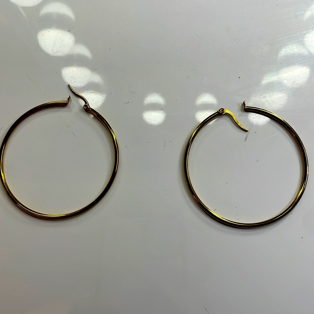 Gold hoop earrings